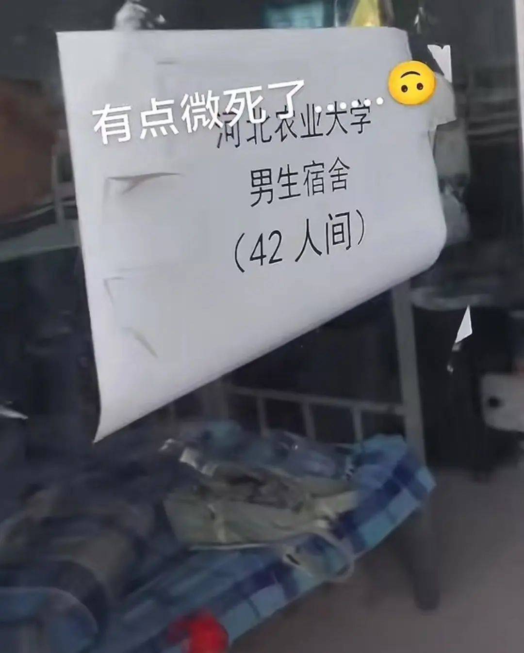 网友发视频称“河北农业大学有42人间的男生宿舍”，校方辟谣：不是我们学校，已投诉
